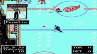 NHL 94 Toronto Maple Leafs vs Detroit Red Wings [upl. by Nhoj]