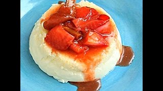 Come fare la panna cotta alle fragole  videoricette di dolci al cucchiaio [upl. by Osi427]