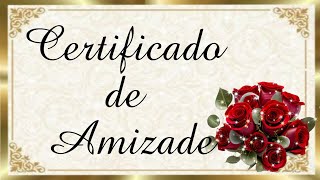 Certificado de Amizade para 2024 Contrato de Amizade para compartilhar melhores amigos [upl. by Fagaly]