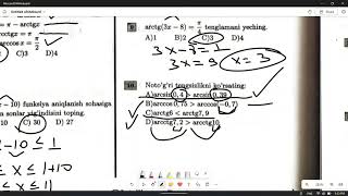 Teskari triganametrik funksiyalar 1 test [upl. by Buyer]