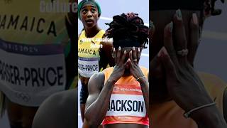 ShellyAnn FraserPryce and Shericka Jackson Disqualified from Olympic Games shorts [upl. by Pegg]