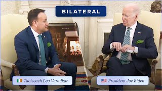 President Biden Holds a Bilateral Meeting with HE Leo Varadkar Taoiseach of Ireland [upl. by Minton]