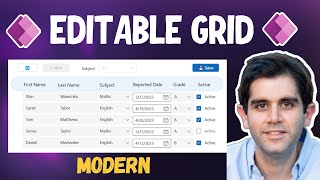 Power Apps Editable Grid using Gallery amp Modern Controls 2023 [upl. by Nalek685]