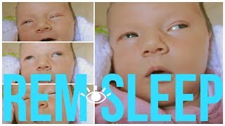 BABY REM SLEEP 👁👁 Strange Rapid Eye Movements While Sleeping 😱 Normal and Healthy Newborn 1 Week Old [upl. by Ardnuassac]