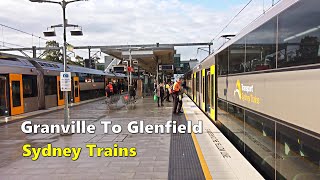 Train Ride From Granville To Glenfield T2 Inner West amp Leppington Line  Sydney Train [upl. by Pren36]