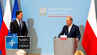 NATO Secretary General with the Prime Minister of Poland 🇵🇱 Donald Tusk 13 NOV 2024 [upl. by Shimkus]