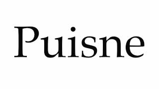 How to Pronounce Puisne [upl. by Aharon]