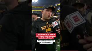 Kenny Dillingham after Arizona State won Big 12 title 🏆 [upl. by Dolley]