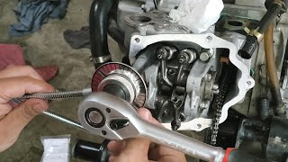 wmoto es250i Upgrade Spec 244cc Hi Comp  part 3  Pasang semula sampai enjin hidup [upl. by Dugan]