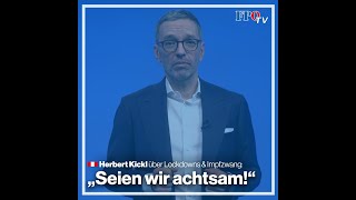 Herbert Kickl „Seien wir achtsam“ [upl. by Eelorac]