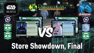 Star Wars Unlimited  Showdown at Dragons Lair Finals  Palpatine Command vs Krennic Command [upl. by Ajay]