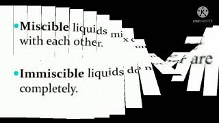 Miscible amp Immiscible liquids [upl. by Ashman]