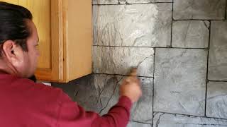 como decorar tu cocina con piedra hecha a mano y de bajo costo [upl. by Nesral]