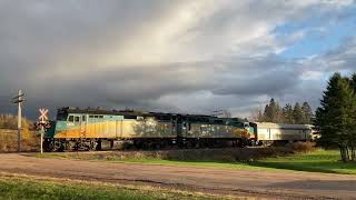 VIA 15 thru Memramcook NB  Nov 2023 [upl. by Rehnberg]