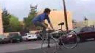 Fixed gear tricks footjam tailwhip to fakie Will Miller [upl. by Dnartreb]