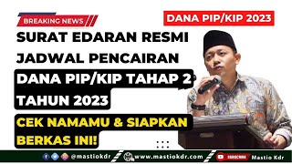 Surat Resmi Jadwal Pencairan PIPKIP Tahap 2 Tahun 2023 Cek amp Siapkan Data Ini [upl. by Xylina]