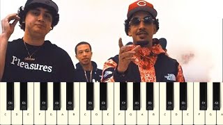 Shoreline Mafia  PRESSURE Piano Tutorial [upl. by Leiram]