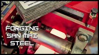 FORGING Stainless San Mai Steel For Knife Making [upl. by Garth778]