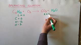 Balancing equation C6H12 O2CO2H2O  balancing c6h12O2 CO2H2O easy [upl. by Sapers]