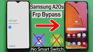 Samsung A20s Google Account BypassReset FRP LockFix app not installNo Secure Folder Android 10 [upl. by Flo760]