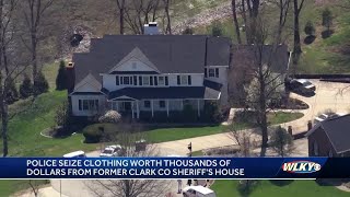 Police seize thousands of dollars worth of clothing from former Clark County Sheriffs house [upl. by Ahsiemal274]