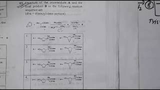 9Csir net chemical science june 2018 part c organic chemistry solution with reaction mechanisms [upl. by Suki]