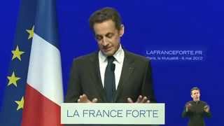 PRÉSIDENTIELLES 2012 Discours de Nicolas Sarkozy 6 Mai 2012 à la Mutualité [upl. by Felecia212]