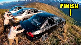 3 Cars Vs Mountain Extreme Downhill Racing Chaos [upl. by Haase]