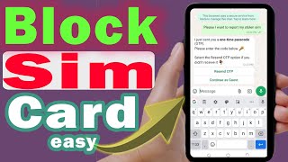 How to block sim card when phone is lost step by step [upl. by Celisse260]