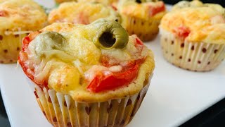 Muffins Salés Façon Pizza Apéritifs réussis à 100 [upl. by Eltotsira544]