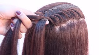 4 pretty open hairstyle for party  fishtail braid  two bun hairstyle  front dutch braid hairstyle [upl. by Camden]