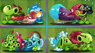 4 Team GREEN PEA  BLUE  VINE  RED Plants  Who Will Win  PvZ 2 Team Battlez [upl. by Erinn]