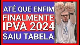 ✔️ATENÇÃO MUDANÇAS IMPORTANTES SAIU TABELA DO IPVA 2024 [upl. by Ynnelg]