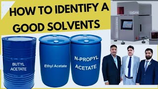 How to identify good Solvents How to check the purity of Solvents Sustainable of Solvents solvent [upl. by Nylassej]