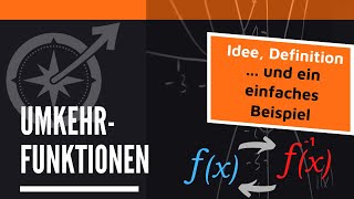 Was sind Umkehrfunktionen was bedeutet umkehrbar Beispiel  LernKompass  Mathe einfach erklärt [upl. by Ymeon]