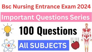 Bsc Nursing Entrance Exam 2024  Bsc Nursing Entrance Exam Previous Year Question Paper CNET 2024 [upl. by Airad]