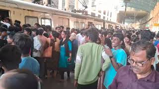 velachery railway station is fully crowded to go to beach for air show 2024 😇🤔 [upl. by Connett]