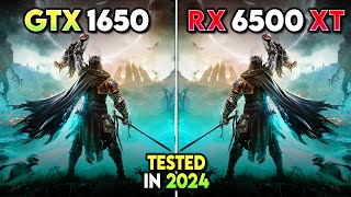 GTX 1650 vs RX 6500 XT  New Games Tested in 2024 [upl. by Yauq]