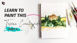 Watercolor Cottage Painting Tutorial [upl. by Iddet]