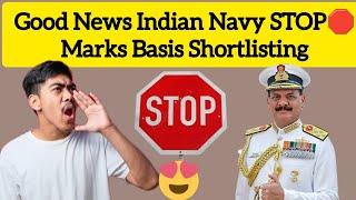 अब नही होगा🥰 Mark Basis Shortlisting Indian Navy मे  No more Mark basis Shortlisting in Navy [upl. by Bergen]