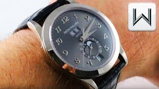 PATEK PHILIPPE 5396G014 ANNUAL CALENDAR 2016 Baselworld Luxury Watch Review [upl. by Etram]