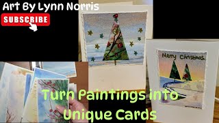 Repurpose Old Paintings Into Cards for Christmas [upl. by Hammock508]