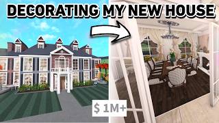 DECORATING MY NEW FAMILY MANSION IN BLOXBURG Part 2 [upl. by Glassman222]