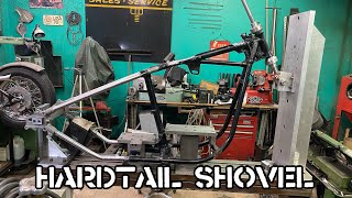 How to weld on hardtail a shovelhead frame chopper build Part 1 [upl. by Naesed309]