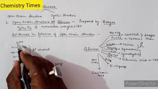 BScII  Carbohydrates  L3 Structure of Glucose  Open chain structure of Glucose [upl. by Ynobe]