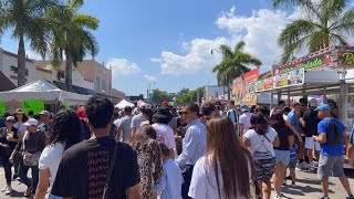 Largest Street Party in USA  Walking Entire Calle Ocho Festival 2023 [upl. by Nehtan]