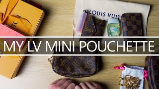 Whats in my Louis Vuitton Mini Pochettes [upl. by Imotas]