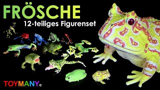 Toymany © 12 Frösche  Frogs  Playset  Spielset  Unboxing amp Review Deutsch  German  TOP [upl. by Ardnasal]