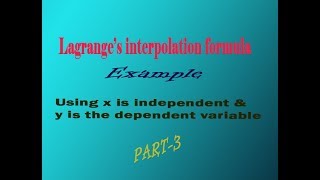 Lagranges interpolation formula interesting amp simple examplePART3 [upl. by Prasad]