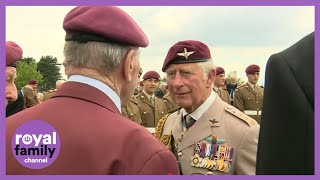 Prince Charles Presents Parachute Regiment With New Colours [upl. by Llerahc]